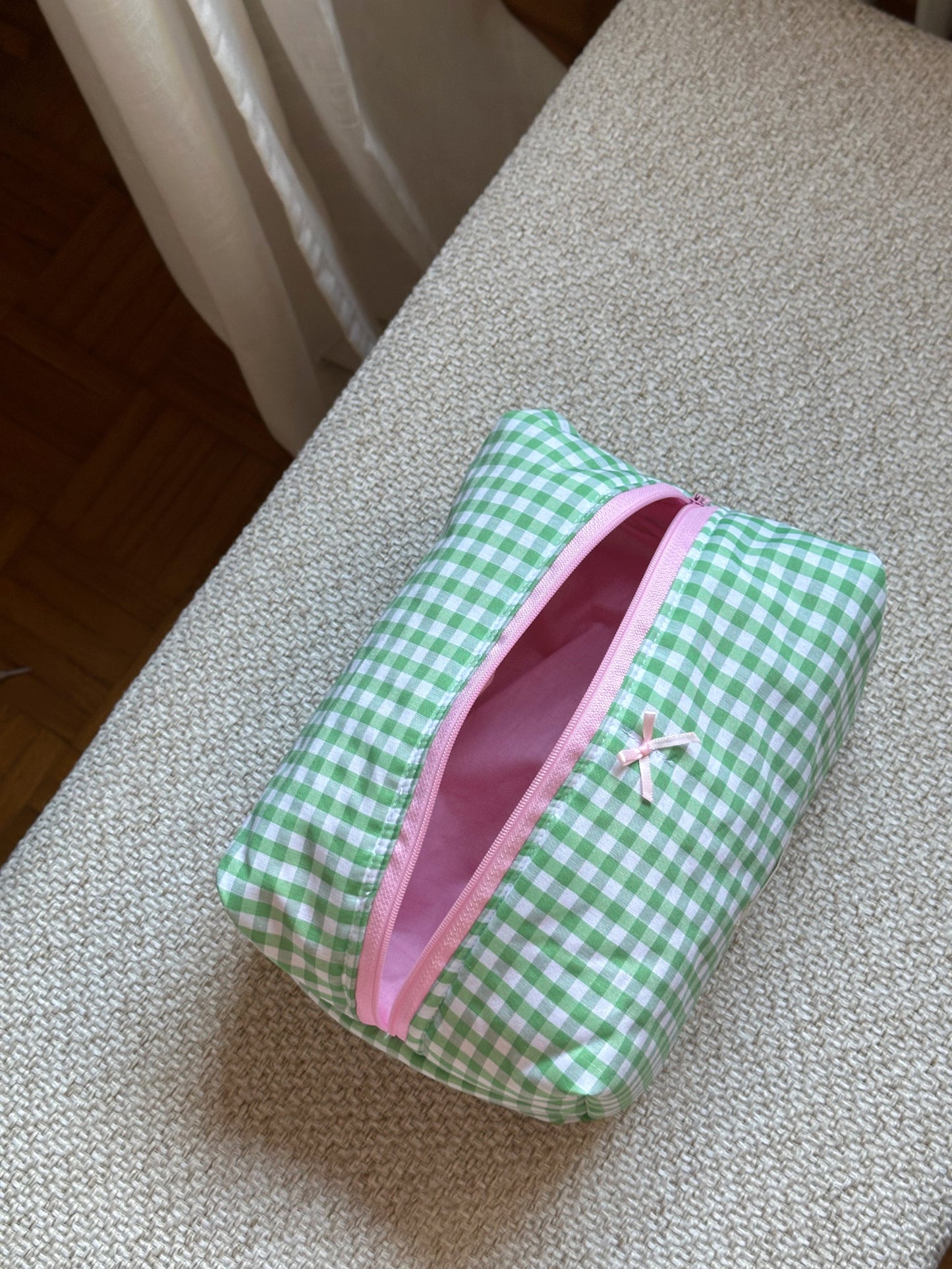 Beauty-case Medium Vichy Verde + Rosa
