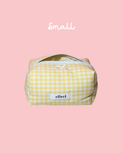 Small Vichy Yellow beauty case