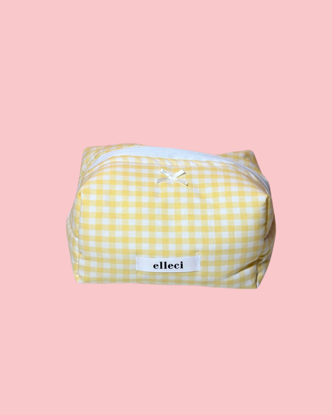 Small Vichy Yellow beauty case