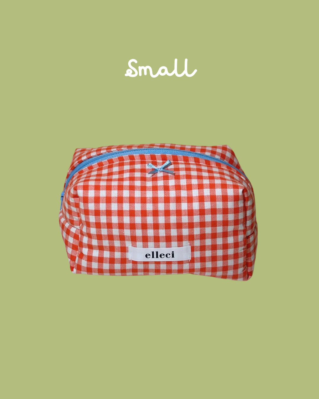 Beauty-case Small Vichy Arancio