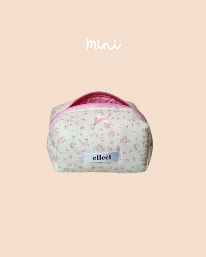 Mini beauty case in Muslin Rose Small