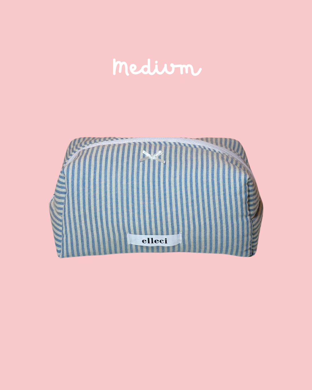 Beauty-case Medium Righe Azzurre