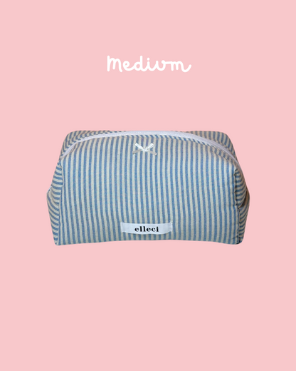 Beauty-case Medium Righe Azzurre