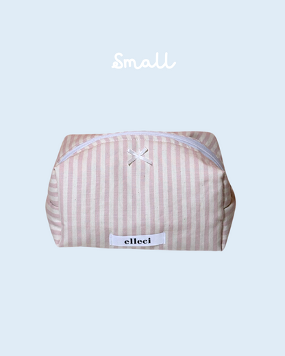 Beauty-case Small Righe Rosa