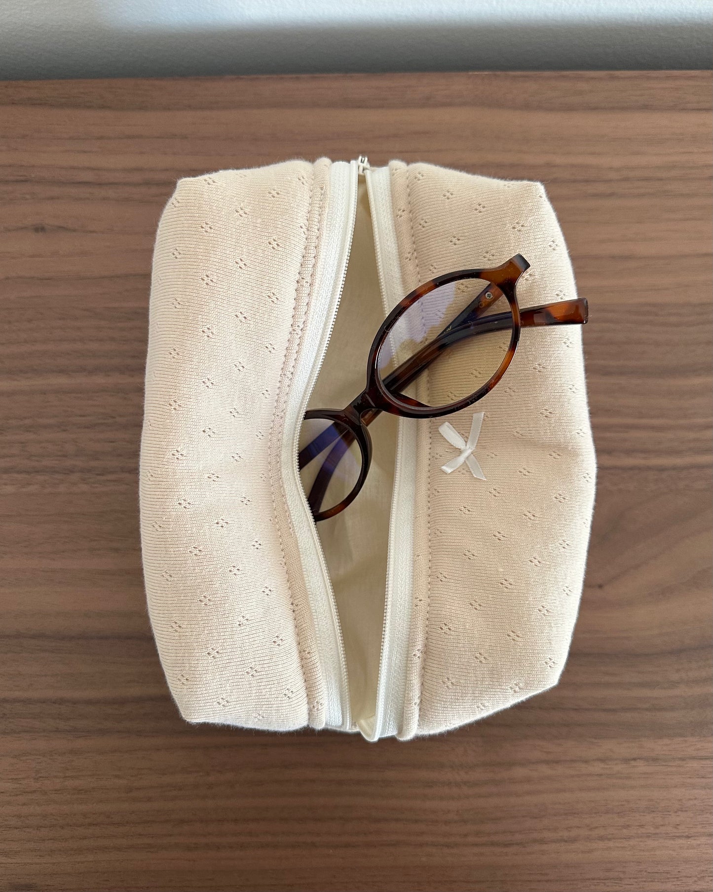 Beauty-case Small Pointelle Crema
