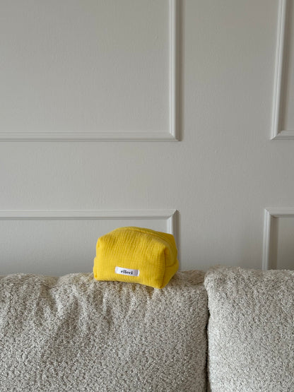 Beauty-case Small in Mussola Giallo
