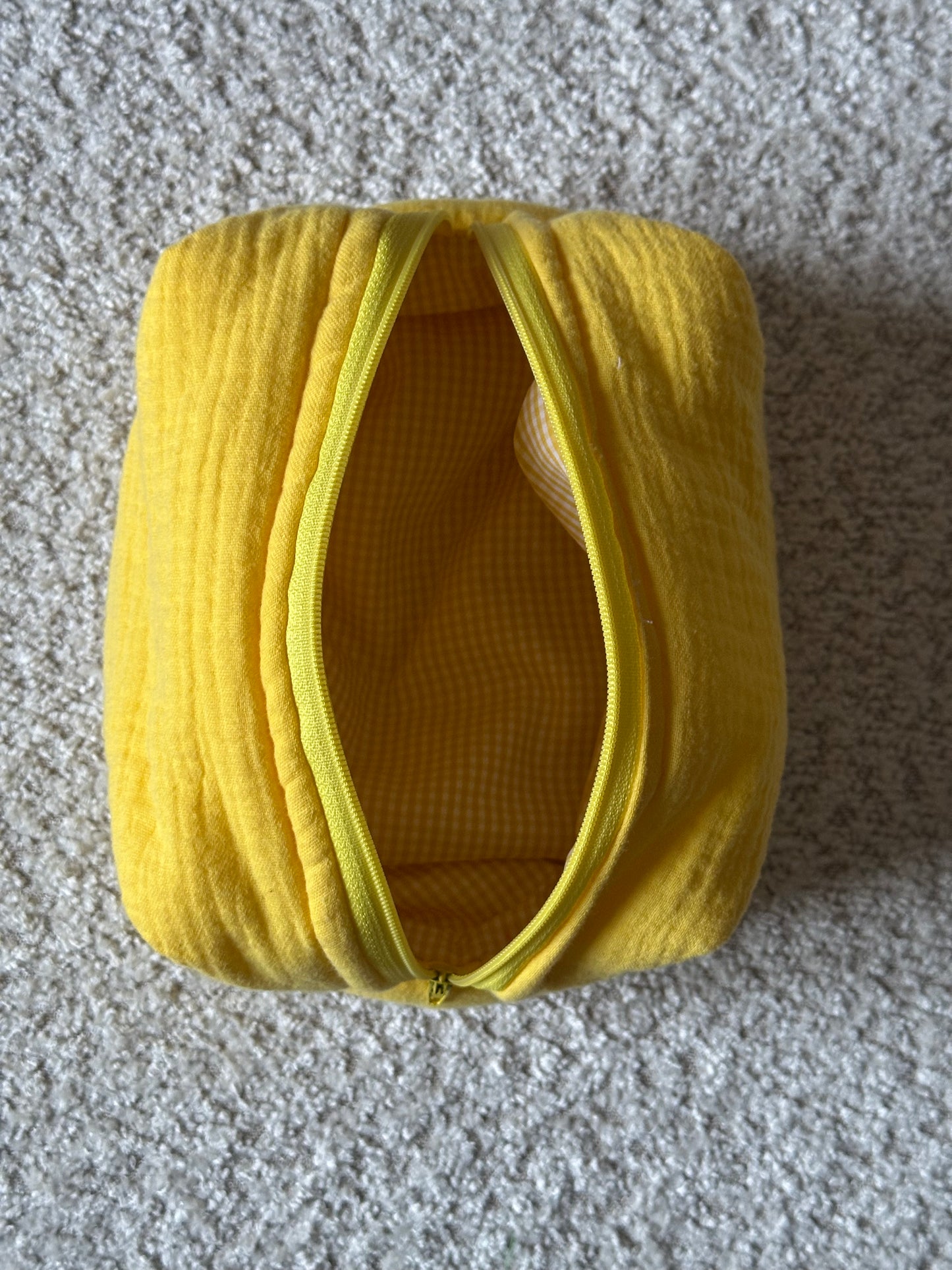 Beauty-case Small in Mussola Giallo