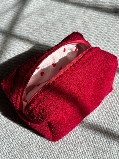 Beauty-case Small in Spugna Bordeaux