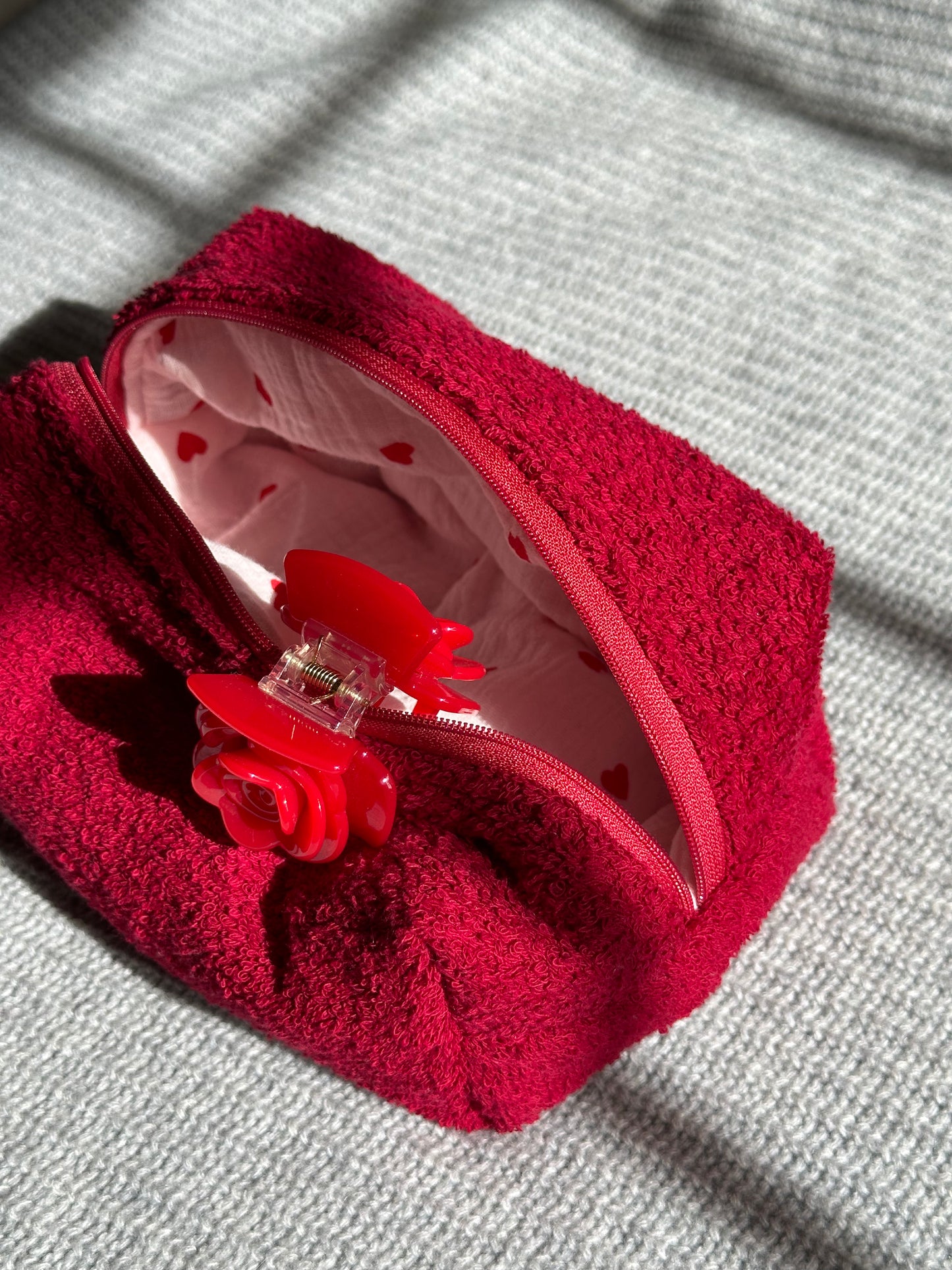 Beauty-case Small in Spugna Bordeaux