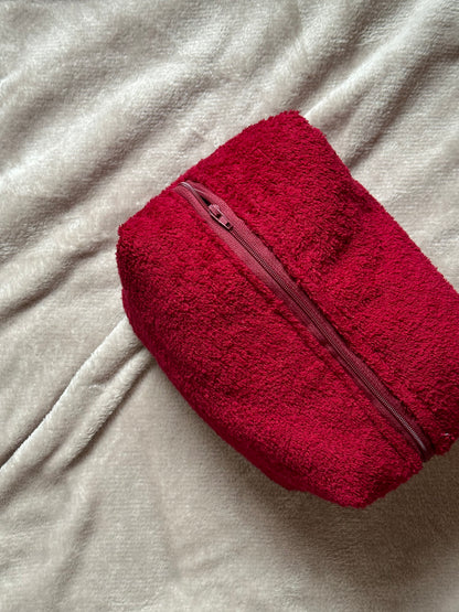 Beauty-case Medium in Spugna Bordeaux