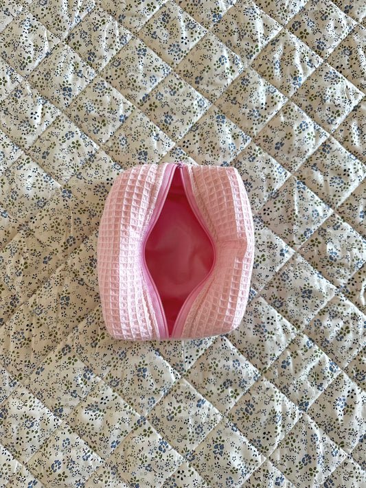 Beauty-case Small Nido d'ape rosa