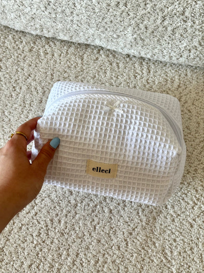 Beauty-case Medium Nido d'ape bianco