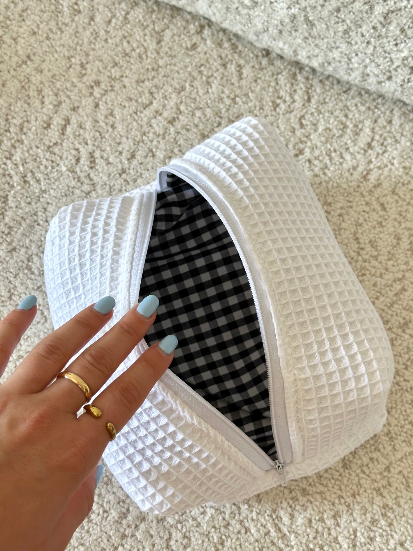 Beauty-case Medium Nido d'ape bianco