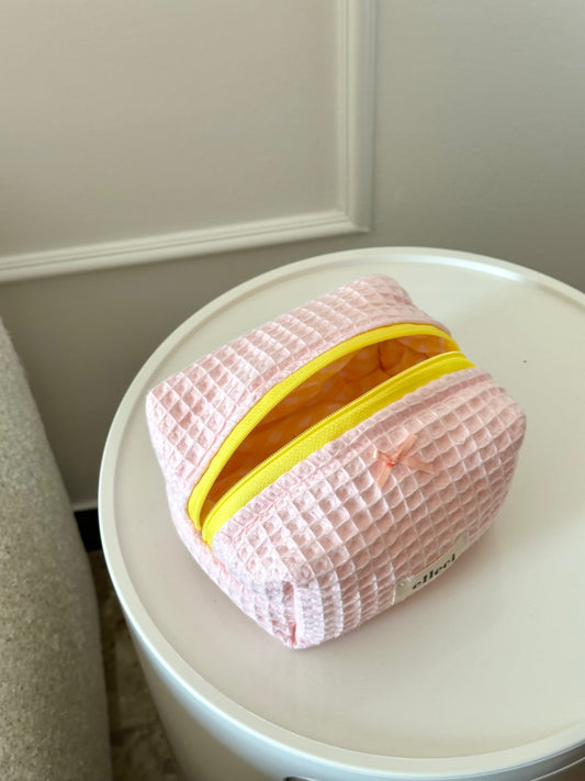 Beauty-case Mini Nido d'ape Rosa