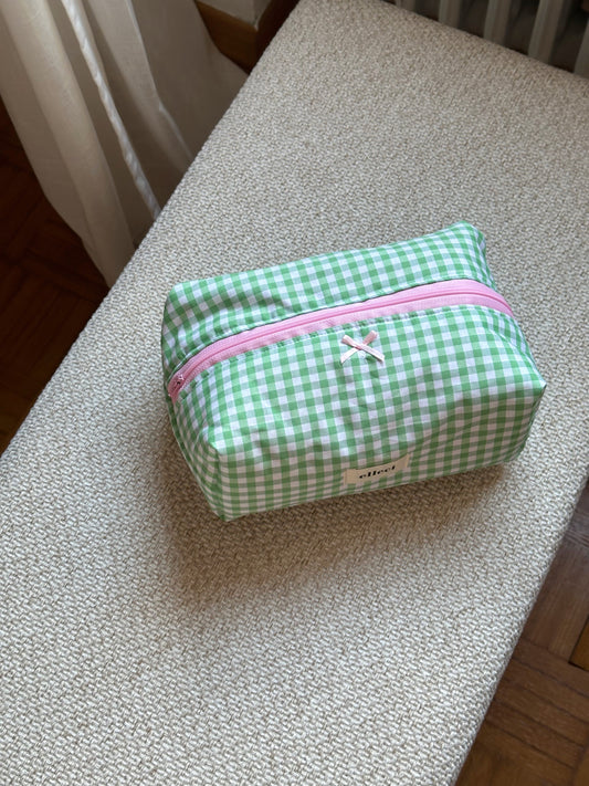 Beauty-case Medium Vichy Verde + Rosa