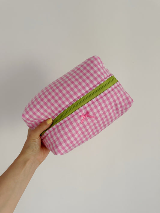 Beauty-case Medium Vichy Rosa + Verde