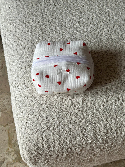 Beauty-case Mini Mussola cuori